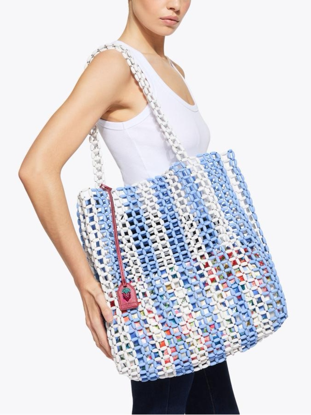 KURT GEIGER LONDON BEADED KENSINGTON SHOPPER BAG